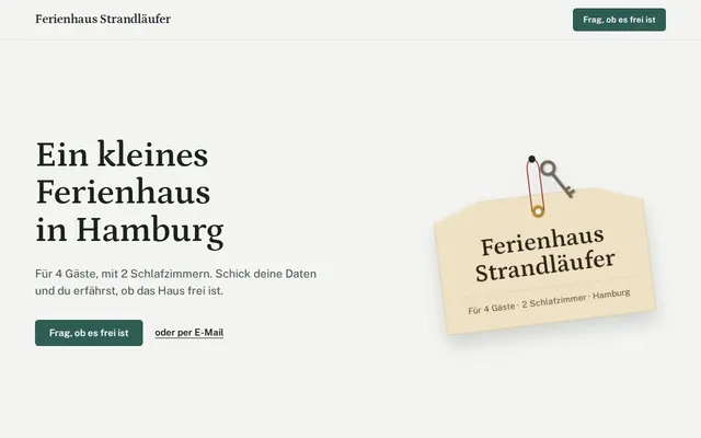 Beispiel-Website, Ferienwohnung: Ferienhaus Strandläufer