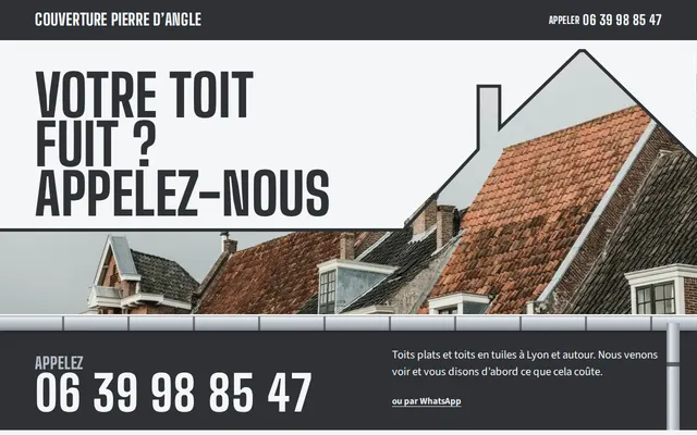 Site d’exemple, couvreur : Couverture Pierre d’Angle